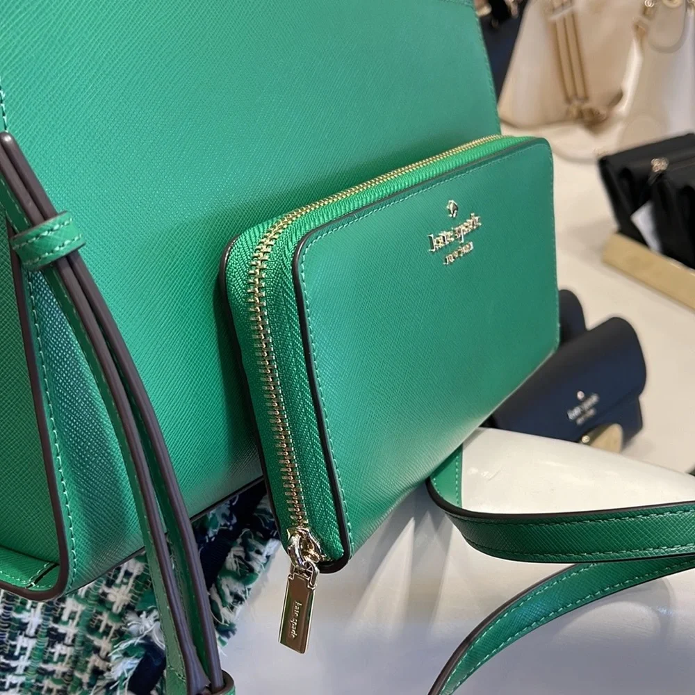Kate Spade staci medium satchel
&
KSNY Staci Large Continental Wallet
Green Bean - Picture 11 of 16